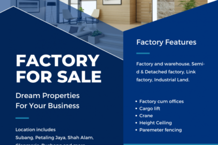 Taman Perindustrian Puchong Semi d factory for sale